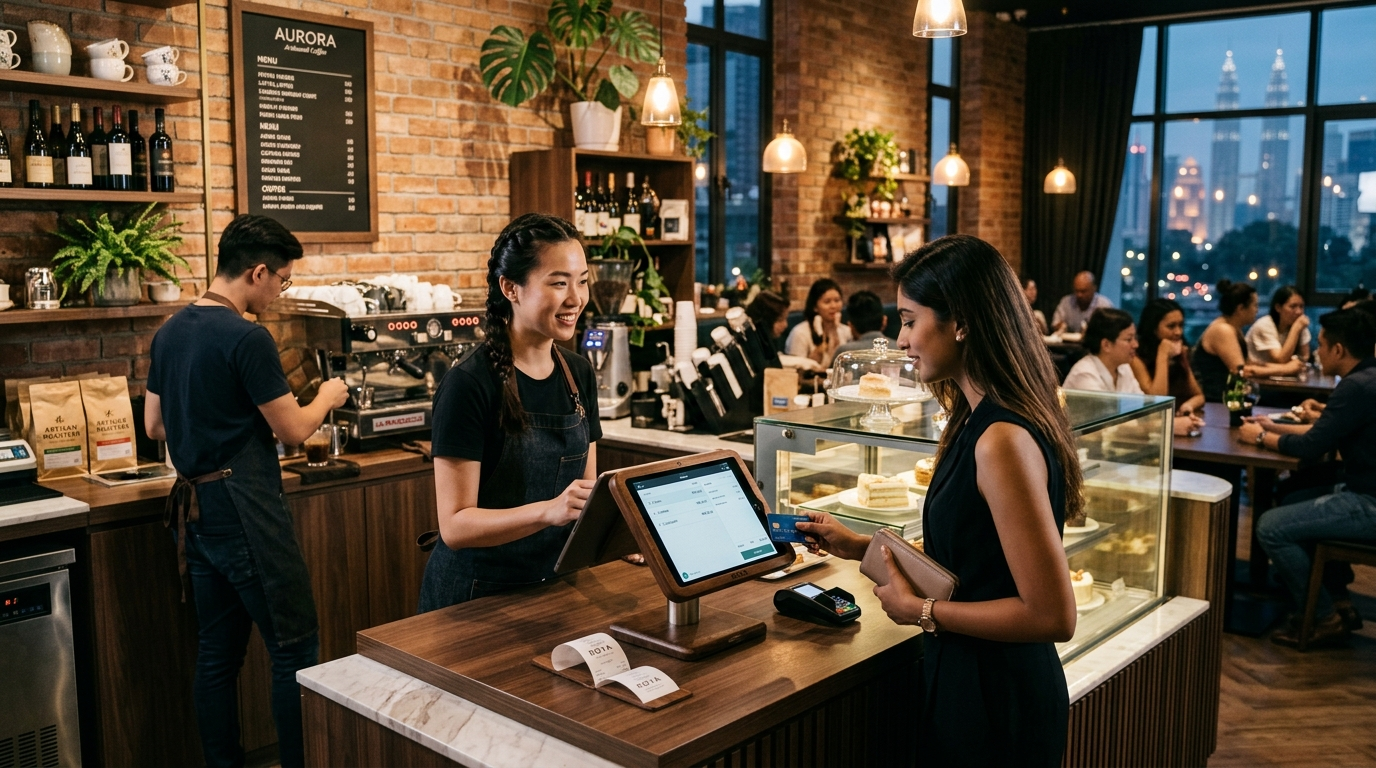 Side-by-side comparison of ROVA and Loyverse POS systems for Malaysian restaurants
