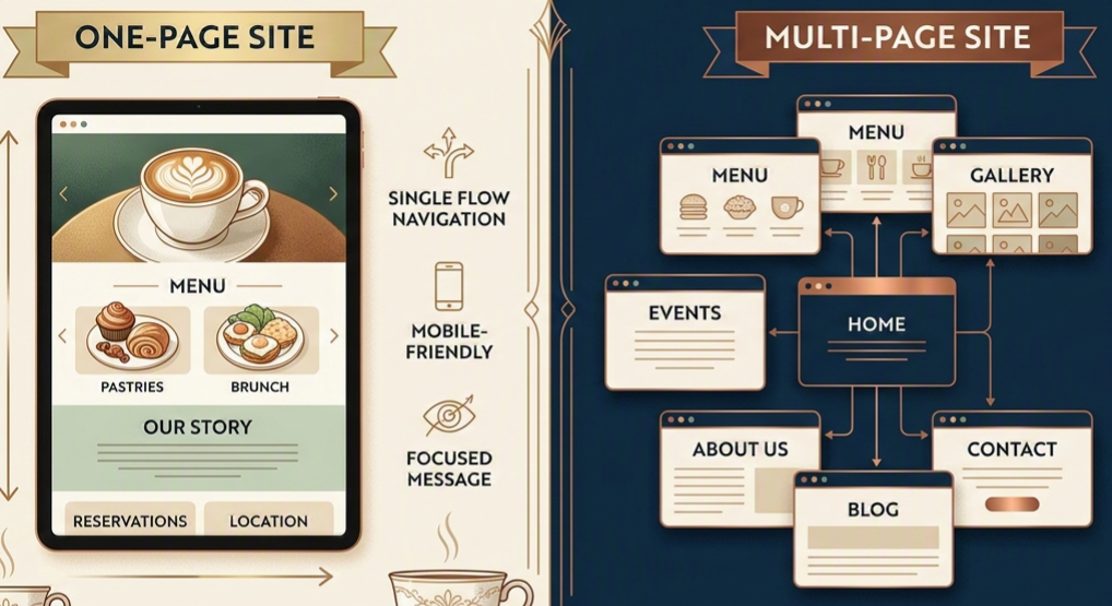 One Page vs Multi Page Website