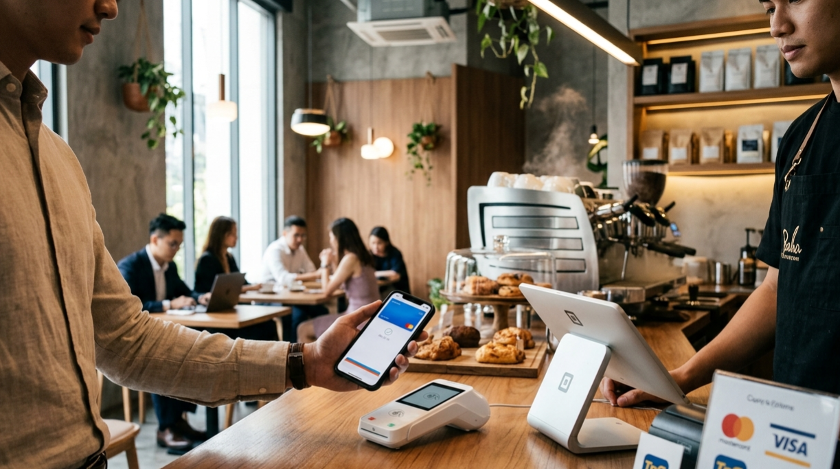 Payment gateway fees Malaysia — coins draining through a smartphone